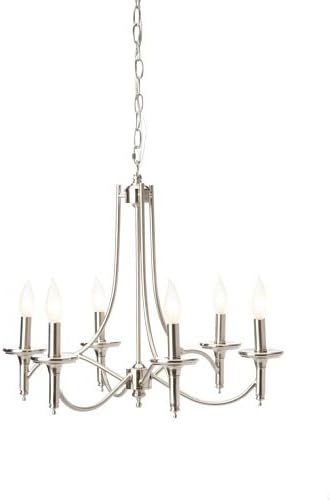 Josephine 6 Light Chandelier with Calais Barrel Shade Finish: Satin Nickel, Shade Type: Charlotte Mauve by Laura Ashley Lighting