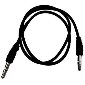 RND Power Solutions Auxiliary (AUX) Audio Cable for Samsung Smartphones (Black 2.5ft)