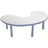 20 Tall Kidney Shaped Baseline Table (Slate Blue) (20H x 38W x 65D)
