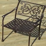Scroll Outdoor Patio Furniture Dining Chair – Black
