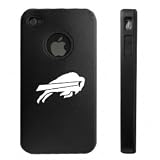 Apple iPhone 4 4S 4G Black Aluminum & Silicone Case Buffalo Bills