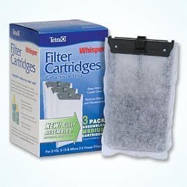 Tetra Whisper Filter Cartridges 3-Pack, Medium (Internal 2-10 gal / Power Filters 5-15 gal) by TETRA Care
