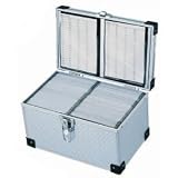 Neo Media Aluminium CD or DVD Storage Box with sleeves holds upto 300 disks