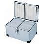 Indigo Aluminium CD or DVD Storage Box with sleeves holds upto 200 disks