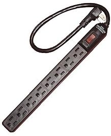 AVBcable LTS-8S 8 Outlet Power Strip, Black