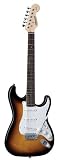 Fender Starcaster Strat Sunburst Full Size Electric Guitar - (Includes Whammy Bar, eBook, Complimentary, Free Mini Rubber Guitar and Pick)