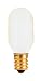 Bulbrite 706015 - 15T7F - 15 Watt T7 Frosted Torpedo Light Bulb, Candelabra Base