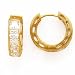 14K HUGGY CZ EARRINGS CZ/2.25CTW