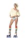 Sexy 4Pc Roller Derby Skate Girl Halloween Costume