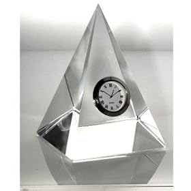 PYRAMID CLOCK CRYSTAL by Jaf Gifts