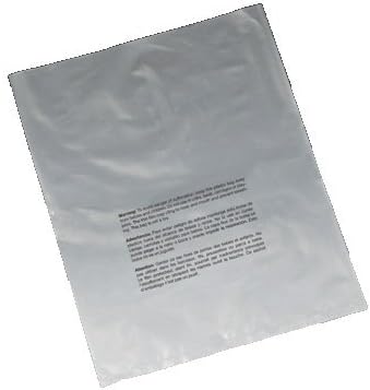 100 8" x 10" 2 mil Suffocation Warning Flat Poly Bags