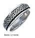 Sterling Silver Mens Antiqued Celtic Knot Spinner Band Ring - Size 8.0