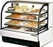 32 in Curved Glass Dry Bakery Case, Glass Ends, Glass Slide Rear Drs