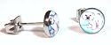 The Stainless Steel Jewellery Shop - 7mm Polar Bear - Ohrstecker Ohrringe Edelstahl Poliert (2 stck.)