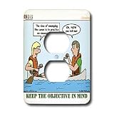 Rich Diesslin KNOTS Scout Cartoons - Kamp Knots Canoeing Keep the Objective in Mind - Light Switch Covers - 2 plug outlet cover