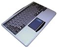 Adesso 2.4 GHZ WIRELESS SLIMTOUCH TOUCHPAD MINI KEYBOARD SILVER W/BLACK KEYS ( WKB-4000US )