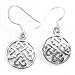 Sterling Silver Celtic Heart Cross Knot Hook Earrings
