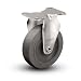 Albion 02 Series 3" Diameter X-tra Soft Rubber Flat Tread Wheel Light Duty Institutional Rigid Caster, Annular Ball Bearing, 3-5/8" Length X 2-1/2" Width Plate, 200lbs Capacity (Pack of 4)