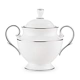 IMAGE OF Lenox Floral Veil Bone China Platinum Banded Sugar Bowl