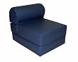 Studio Chair Sleeper Jr. Twin 28" Navy Vinyl By Elite Furniture
