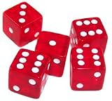 5 (5 Units) 19mm 6-Sided Gaming Dice Perfect for Poker Games and Card Games