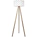 Brightech - Bijou Tripod Floor Lamp - Contemporary Design for Modern Living Rooms - Soft Ambient Lighting - Made with Natural Wood - Natural Color Wood