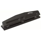 Swingline Work Essentials Brand 3-Hole Adjustable Paper Punch, Black (S7071739)