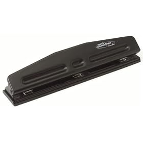 Swingline Work Essentials Brand 3-Hole Adjustable Paper Punch, Black (S7071739)