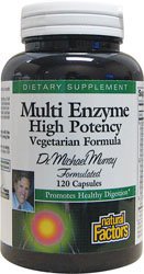Best Price Natural Factors Dr. Murray Multi Enzyme Hihg Potency Vegetarian Formula, 120 Capsules