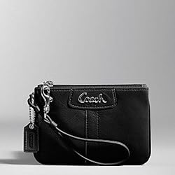 Coach Penelope Leather Wristlet Bag Case for IPOD 42230 Black
