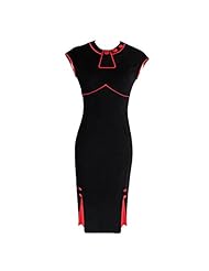 Sexy V-neck Mermaid General Print Knee Length Vintage Long Sleeves Knit Evening Dress/Prom Dress/Wedding Party Dress 