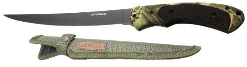 Sarge Knives SK-132 Camo Fixed Blade Fillet Knife with 6-1/2-Inch Stainless Blade and Camo Handle Sarge Knives SK-132 Camo Fixed Blade Fillet Knife with 6-1/2-Inch Stainless Blade and Camo Handle