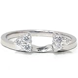 .25ct Diamond Guard Ring Wrap Enhancer Womens Wedding Engagement Band Ring 14K