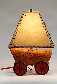 Vintage Cactus Wagon Table Lamp