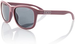 Vacay Classic Wayfarer Sunglasses - Unisex Glasses Great for Men or Women - Perfect for Getting Outside and Living Life. (Matte Plum, Grey Tint)