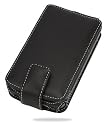 Noir Luxe Black Leather Flip Case for HP iPaq 200/210/211/212/214