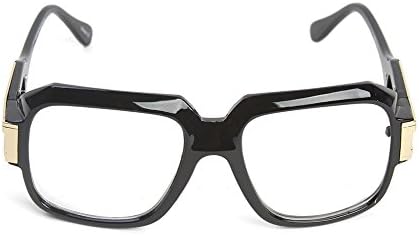 Gravity Shades Large Classic Retro Square Frame RUN DMC Clear Lens Glasses
