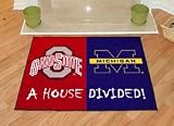 Michigan Wolverines Ohio State Buckeyes House Divided Mat