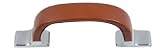 Atlas Hardwares Hamptons Saddle Leather Pull (ATH3177CH)-Polished Chrome