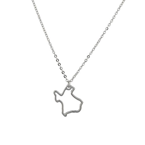 Lux Accessories Texas Pride State Outline Pendant Necklace.