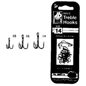 South Bend Fishing Lures Gold Treble Hooks (25 Pack) Size 14