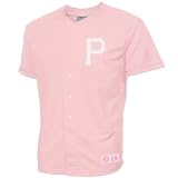 MLB Majestic Pittsburgh Pirates Youth Girls Cotton Jersey - Pink (12/14)