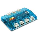7 Port USB 2.0 Hub w/LED Lights And Ac Adapter