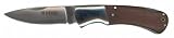 Gun Grip Checkered Texture Wood Handle Folder Large