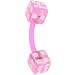 Bioplast Pink Dice Belly Ring