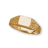 14K Yellow Gold Children's Fancy Signet Ring - Size 3