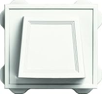 Builders Edge #140116774-123 White Hooded Dryer Vent