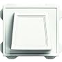 Builders Edge #140116774-123 White Hooded Dryer Vent