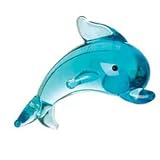 Ganz Miniature Glass Animals Figurine - Blue Glass DolphinIMAGE