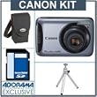 Canon Powershot A490 Digital Camera Kit, with 4GB SD Memory Card, Camera Case, Table Top Tripod